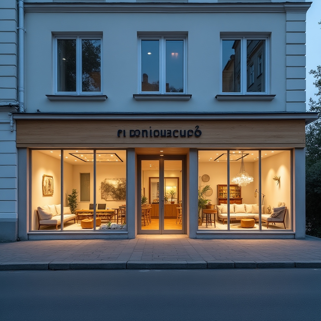 Entrance to the Nuxego showroom at Grunwaldzka 38 in Rzeszów